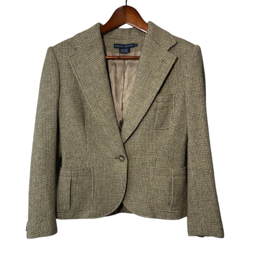 Ralph Lauren Blue Label Wool Alpaca Blazer Jacket Women’s Size 6 Made in Japan